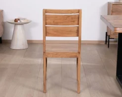 New Lot de 2 chaises de repas en acacia massif 