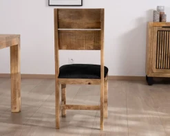 Hot Lot de 2 chaises de repas en manguier brut