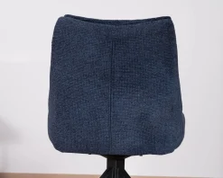 Sale Lot de 2 chaises de repas en tissu bleu nuit