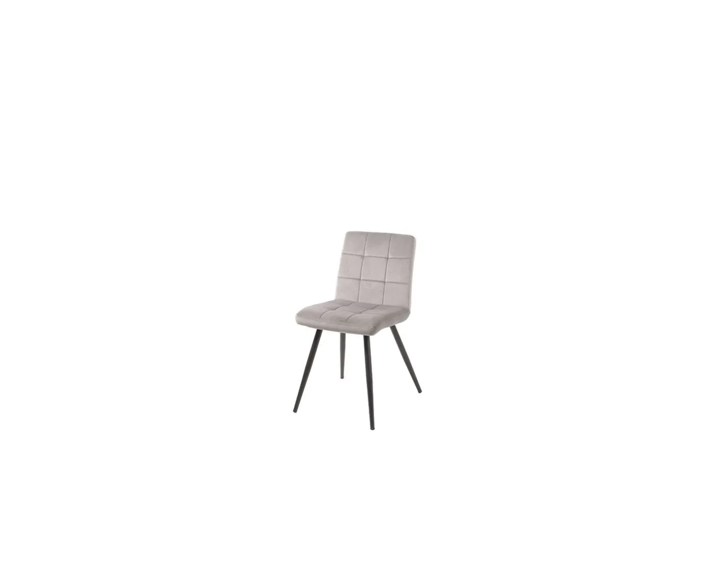 Best Lot de 4 chaises de repas grises et noires "Sando" tissu et métal Chaise