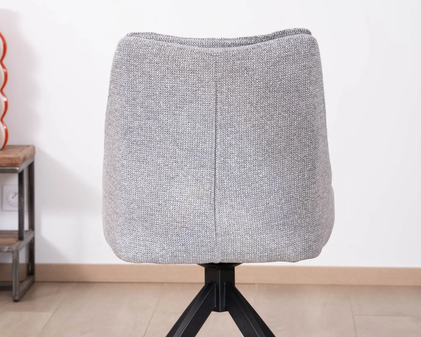 Discount Lot de 2 chaises de repas pivotantes en tissu gris "Webber" Chaise