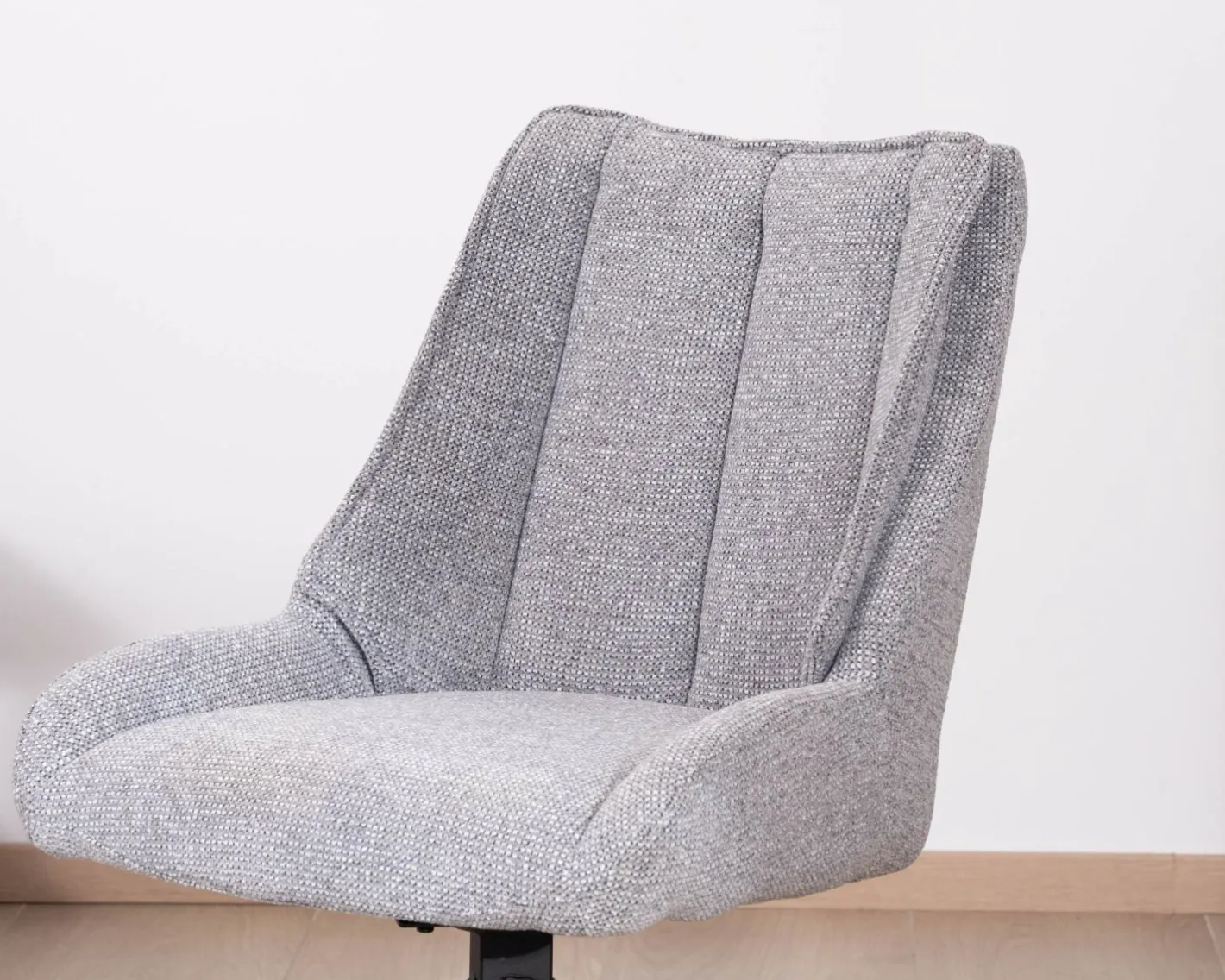 Discount Lot de 2 chaises de repas pivotantes en tissu gris "Webber" Chaise