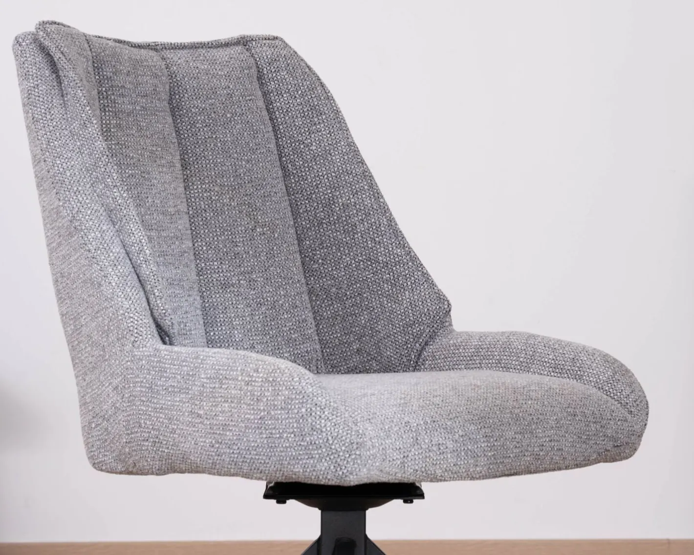 Discount Lot de 2 chaises de repas pivotantes en tissu gris "Webber" Chaise