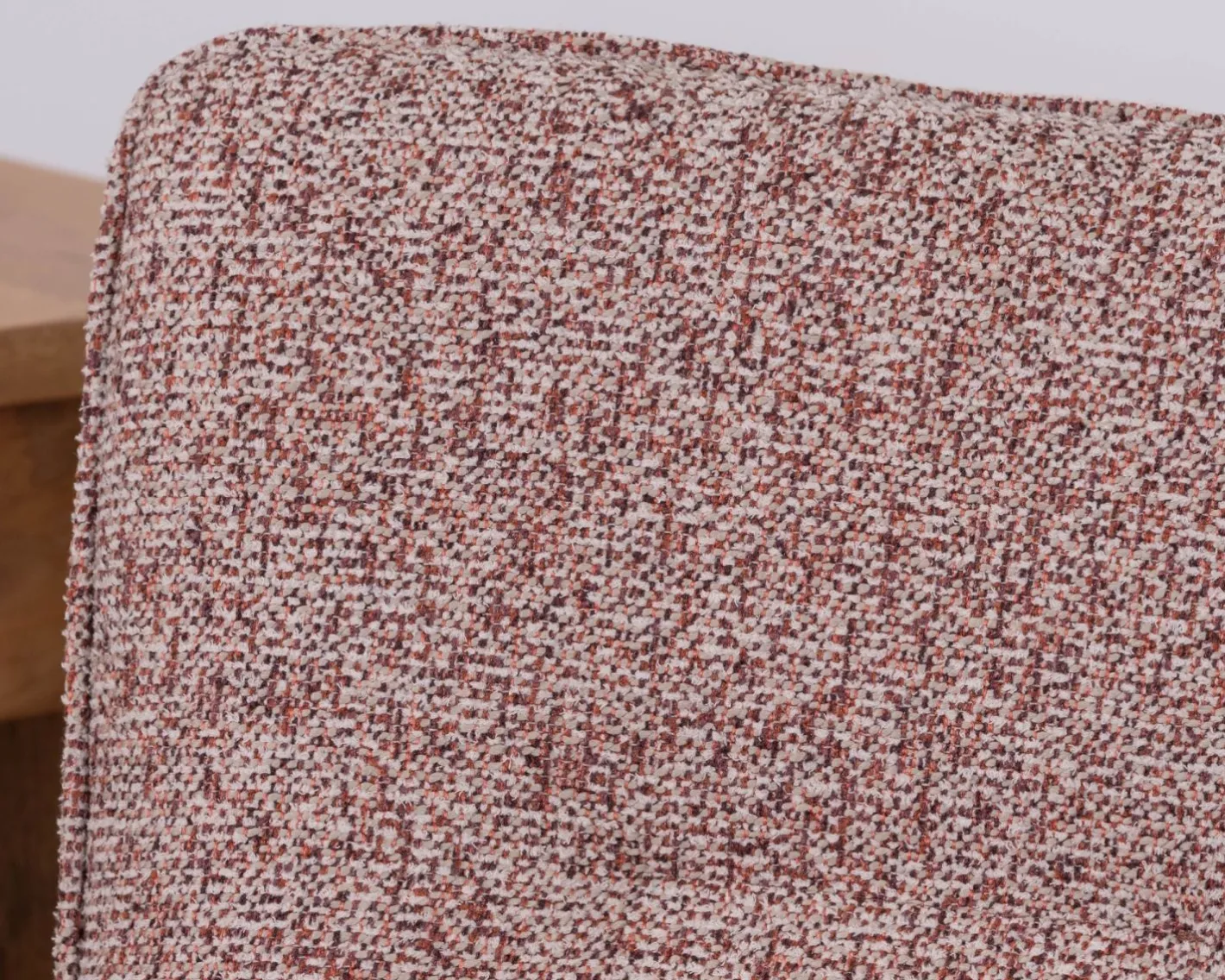 New Lot de 2 chaises en tissu bi-matière prune "Eddy" avec accoudoirs sur pied métal pivotant Chaise
