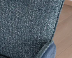 Sale Lot de 2 chaises en tissu bi-texturé bleu foncé
