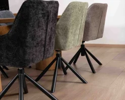 Best Lot de 2 chaises en tissu vert 