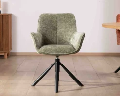 Best Lot de 2 chaises en tissu vert 