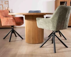 Best Lot de 2 chaises en tissu vert 