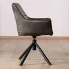 Online Lot de 2 chaises enveloppantes sur pieds rotatif "Ritchey" tissu microfibre gris Chaise