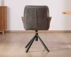 Online Lot de 2 chaises enveloppantes sur pieds rotatif "Ritchey" tissu microfibre gris Chaise