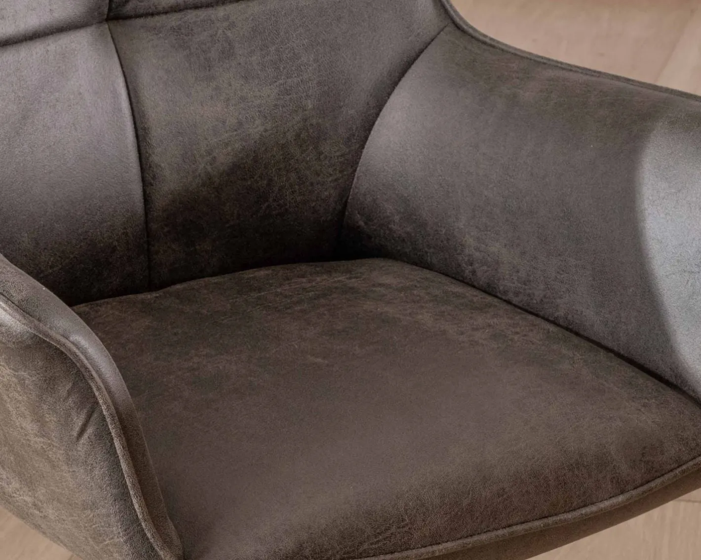Online Lot de 2 chaises enveloppantes sur pieds rotatif "Ritchey" tissu microfibre gris Chaise