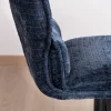 Clearance Lot de 2 chaises hautes matelassées réglables en hauteur "Topley" tissu coloris bleu nuit Chaise De Bar