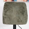 Online Lot de 2 chaises hautes réglables et pivotantes en velours vert kaki "Zoung" pied métal noir Chaise De Bar