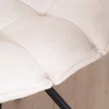 Hot Lot de 2 chaises pivotantes 360° "Cassidy" design et matelassées en tissu blanc cassé Chaise
