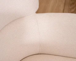 Best Lot de 2 chaises vintage en tissu blanc "Riméno" et pieds métal Chaise
