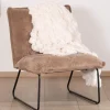 Hot Lot de 2 fauteuils sans accoudoirs en velours côtelé camel "Calvin" Fauteuil
