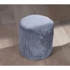 Discount Lot de 2 poufs ronds en velours côtelé gris "Snaw" diamètre 35 cm Décoration