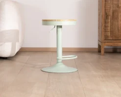 Clearance Lot de 2 tabourets réglables avec assise bois