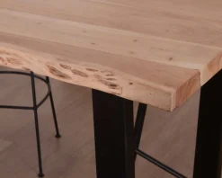 Outlet Mange debout bois massif et pieds en métal noir