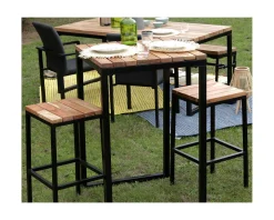 Online Mange-debout carré en bois exotique 70x70 cm "Garden" Table Haute Carrée