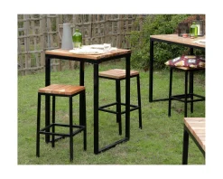 Online Mange-debout carré en bois exotique 70x70 cm 
