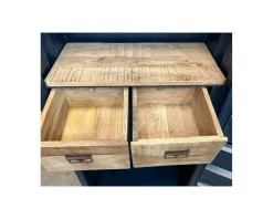 Best Meuble bar container esprit récup en métal bleu nuit et bois 