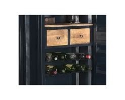 Best Meuble bar container esprit récup en métal bleu nuit et bois 