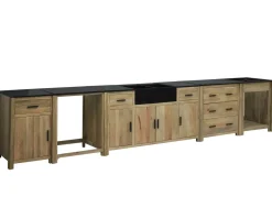 Clearance Meuble bois massif de cuisine 1 porte 