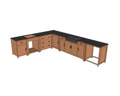 Clearance Meuble bois massif de cuisine 1 porte 
