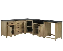 Clearance Meuble bois massif de cuisine 1 porte 