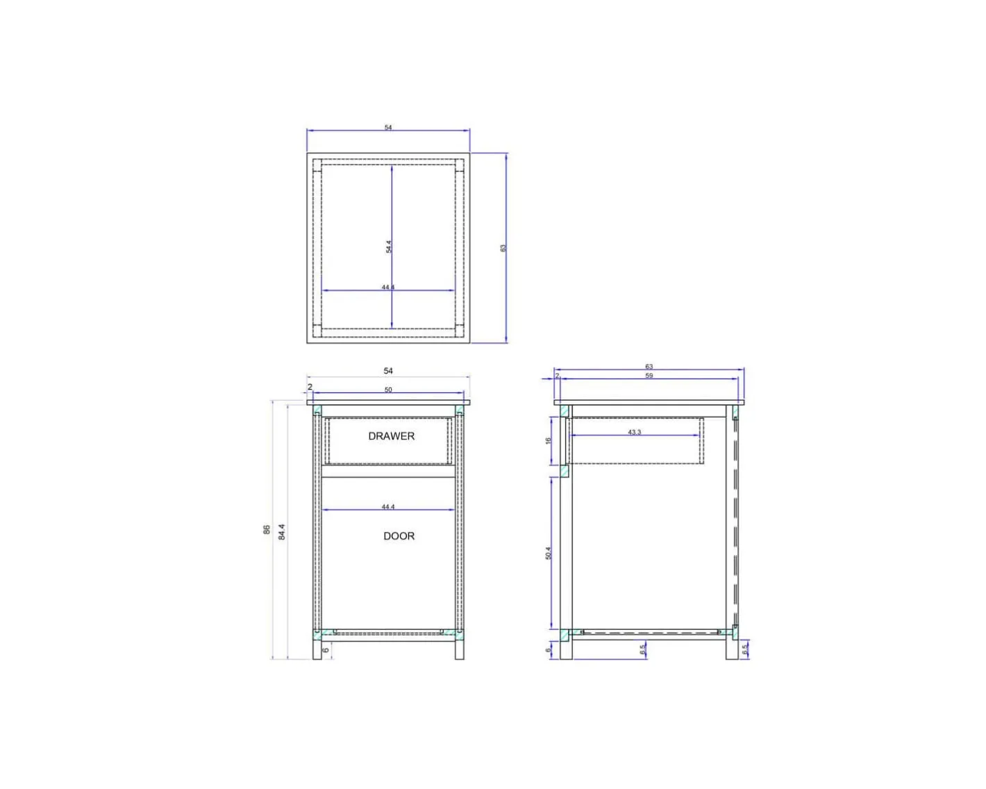 Clearance Meuble de cuisine bois massif 1 porte 1 tiroir "Grand Chef" Eléments De Cuisine