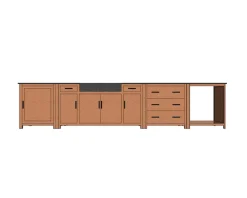 Clearance Meuble de cuisine bois massif 1 porte 1 tiroir