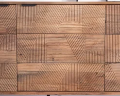 Hot Meuble de rangement bas 160 cm avec tiroirs "Uky" design contemporain esprit rétro Buffet Et Bahut