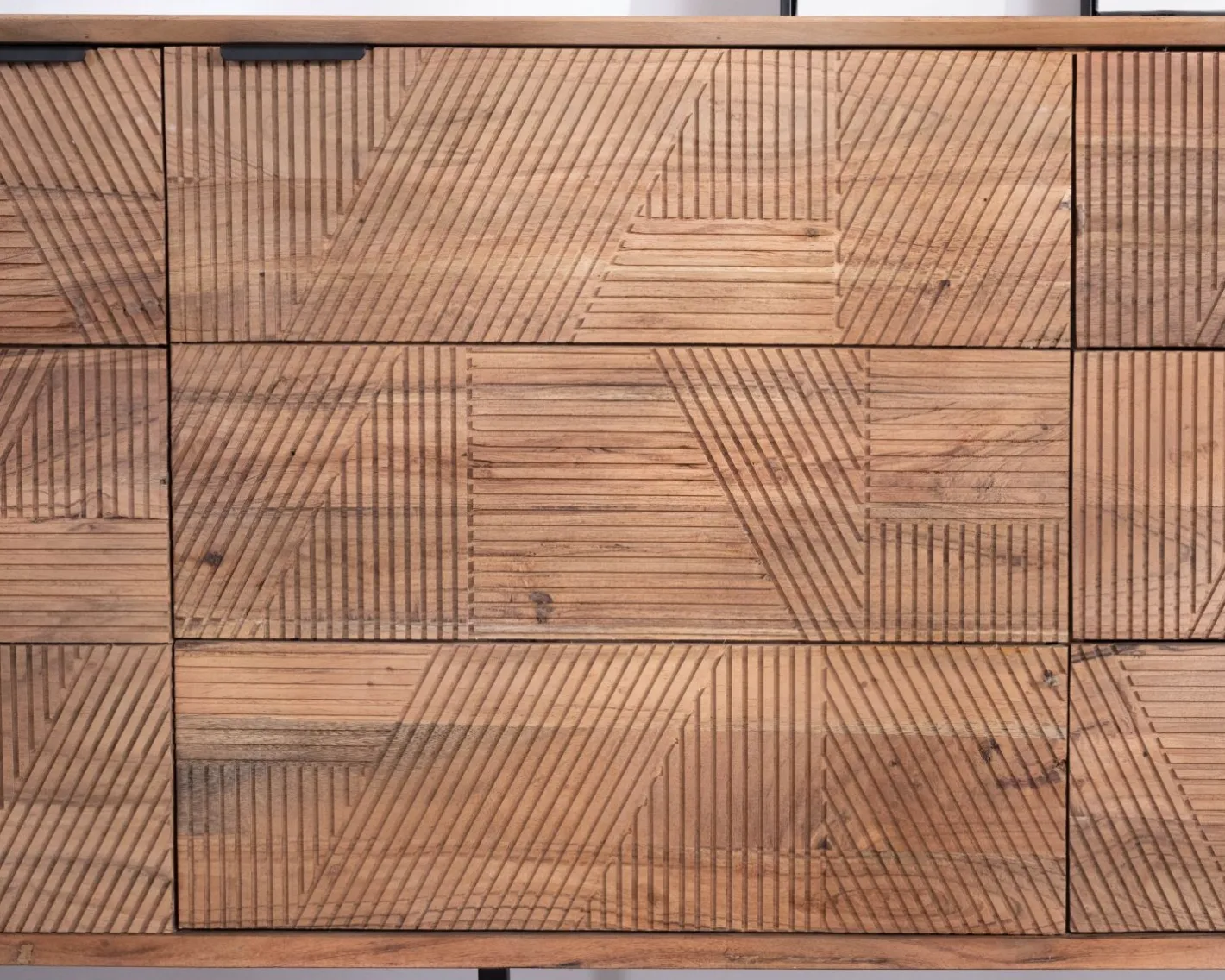 Hot Meuble de rangement bas 160 cm avec tiroirs "Uky" design contemporain esprit rétro Buffet Et Bahut