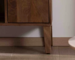 Outlet Meuble de rangement bas en manguier massif foncé