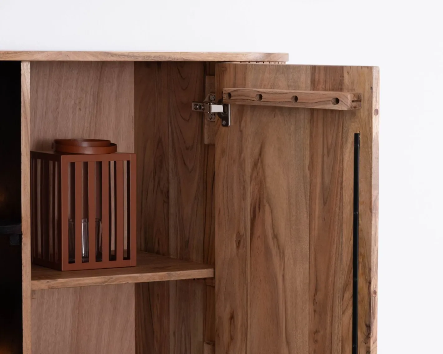 Discount Meuble de rangement design rétro "Bopee" étagères avec éclairage LED Rangement|Buffet Et Bahut