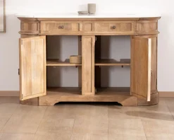 Online Meuble de salle de bain deux vasques bois et quartz 150cm 