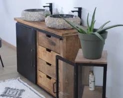 Online Meuble de salle de bain porte coulissante "Caractère" Meuble Sous Vasque