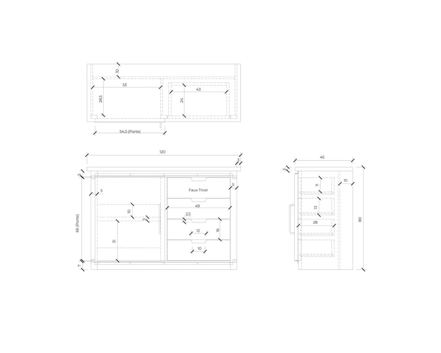 Online Meuble de salle de bain porte coulissante "Caractère" Meuble Sous Vasque