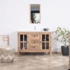 Hot Meuble de salle de bain simple vasque 120 cm "Maestro" en manguier Meuble Sous Vasque
