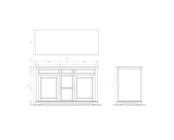 Online Meuble de salle de bain 2 vasques manguier et quartz blanc "Elégance" Meuble Sous Vasque