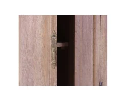 Hot Meuble salle de bain pierre 1 vasque bois massif arrondi "Églantine" Meuble Sous Vasque