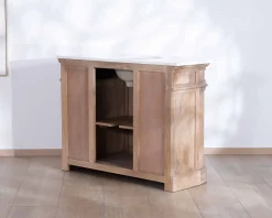 Discount Meuble salle de bain 1 vasque manguier massif quartz blanc