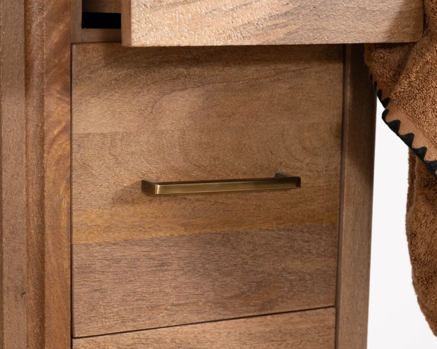Discount Meuble simple vasque 90 cm "Malova" en manguier massif style vintage chic Meuble Sous Vasque