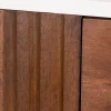 Sale Meuble simple vasque en manguier foncé "Malova" 90 cm style rétro chic Meuble Sous Vasque