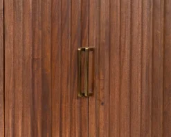 Sale Meuble simple vasque en manguier foncé