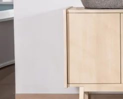 Sale Meuble sous vasque 140 cm en manguier blanchi avec portes et tiroirs