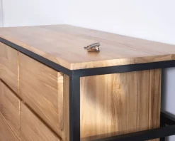 Hot Meuble sous vasque contemporain en teck 120 cm