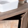 Online Meuble sous vasque double en manguier massif sablé 165cm "Maestro" Meuble Sous Vasque