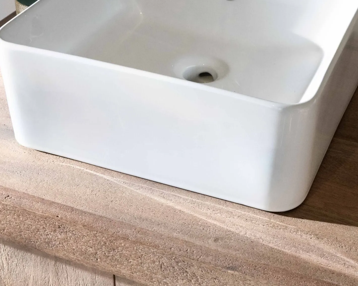 Sale Meuble sous vasque simple en manguier massif 80cm 2 portes "Maestro" Meuble Sous Vasque